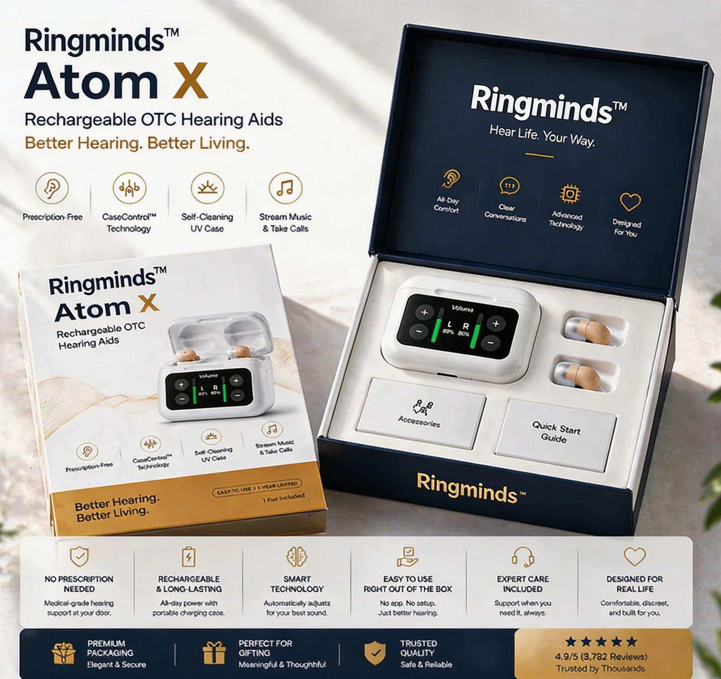 🔥 Today Only! 👂Ringminds™ Atom X Smart Hearing Aids — Hear Clearly, Feel Confident Again 💖🔊