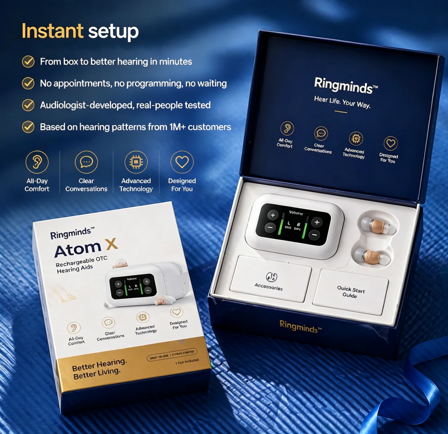 🔥 Today Only! 👂Ringminds™ Atom X Smart Hearing Aids — Hear Clearly, Feel Confident Again 💖🔊