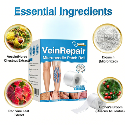 🥇👨‍⚕️✨VeinRepair Microneedle Patch Roll⚡Instant Relief, Long-Term Results