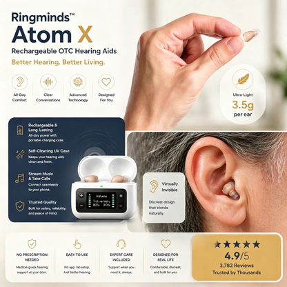 🔥 Today Only! 👂Ringminds™ Atom X Smart Hearing Aids — Hear Clearly, Feel Confident Again 💖🔊
