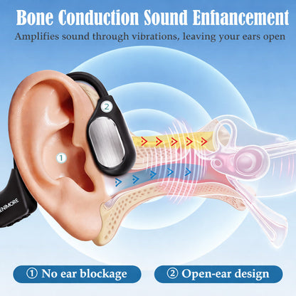 🔥 Final 2 Hours : Only Limited Stock Left🏆KLENIMORE™ Bone Conduction Smart Hearing Headphones （Mayo Clinic Recommended）