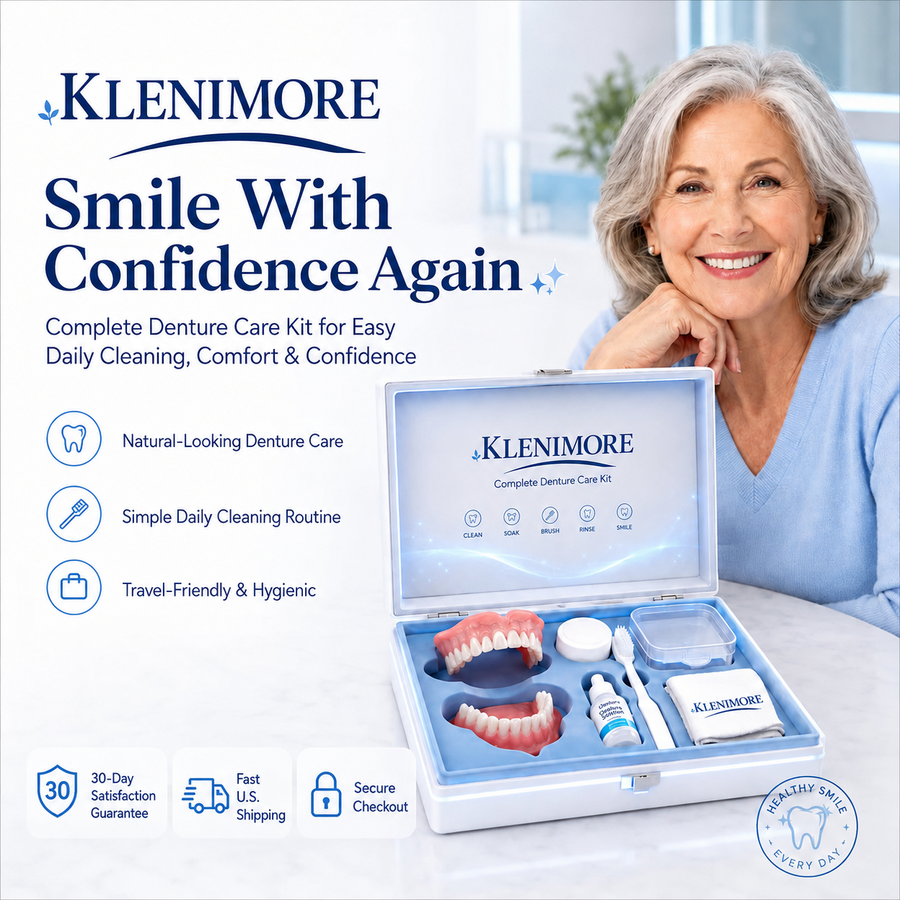 KLENIMORE complete denture care kit