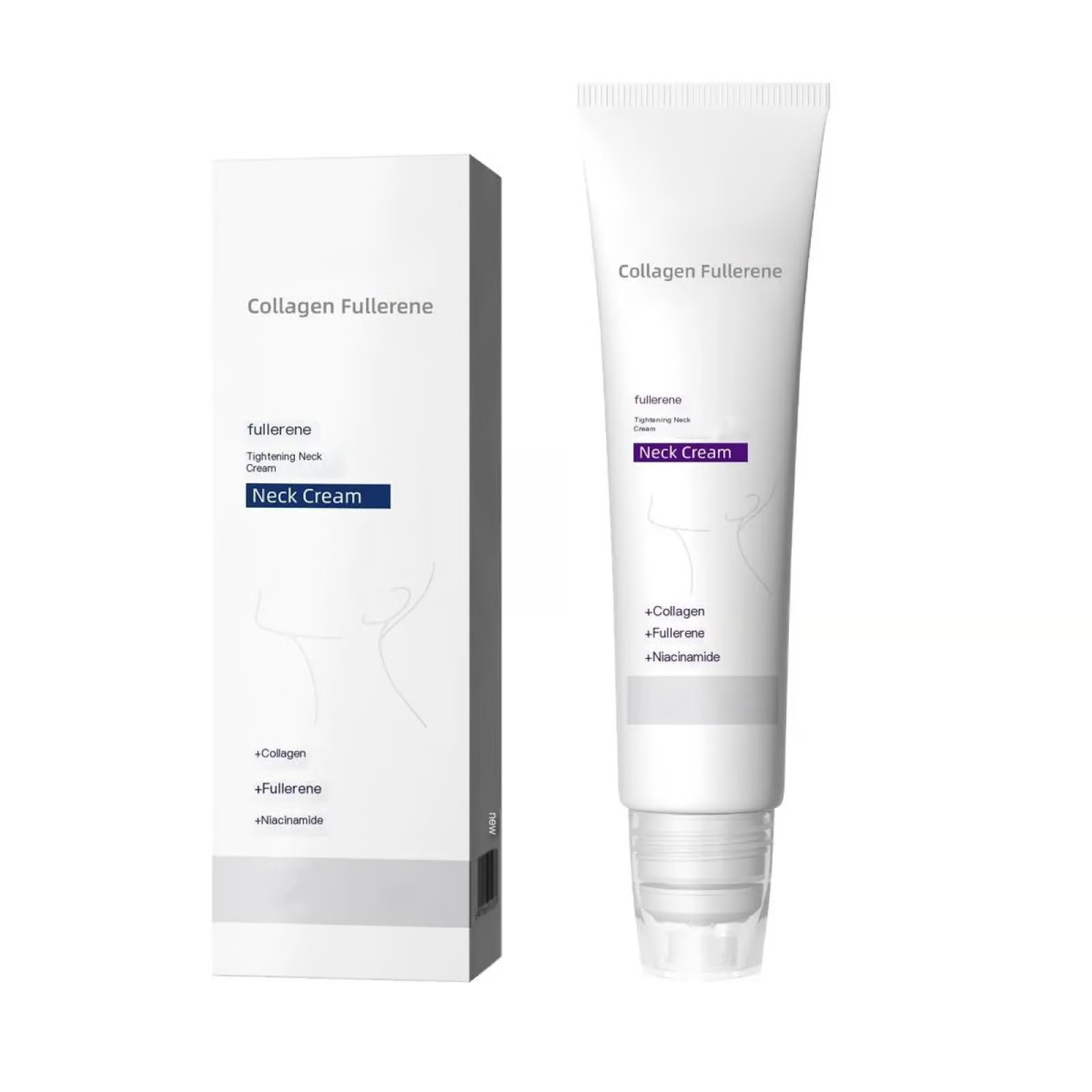 Roller Massage Neck Cream 🧴 Collagen & Hyaluronic Acid | Firms Neck, Reduces Wrinkles & Double Chin
