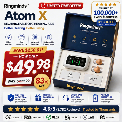 🔥 Today Only! 👂Ringminds™ Atom X Smart Hearing Aids — Hear Clearly, Feel Confident Again 💖🔊