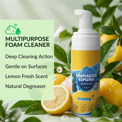 4-in-1 Multi-Enzyme Foam Cleaner 5oz, All-Purpose Deep Cleaning Spray for Car Interior, Kitchen Grease, Bathroom Tiles, Sofa Upholstery (1PC+1*Sponge+Towel) outdoorfun