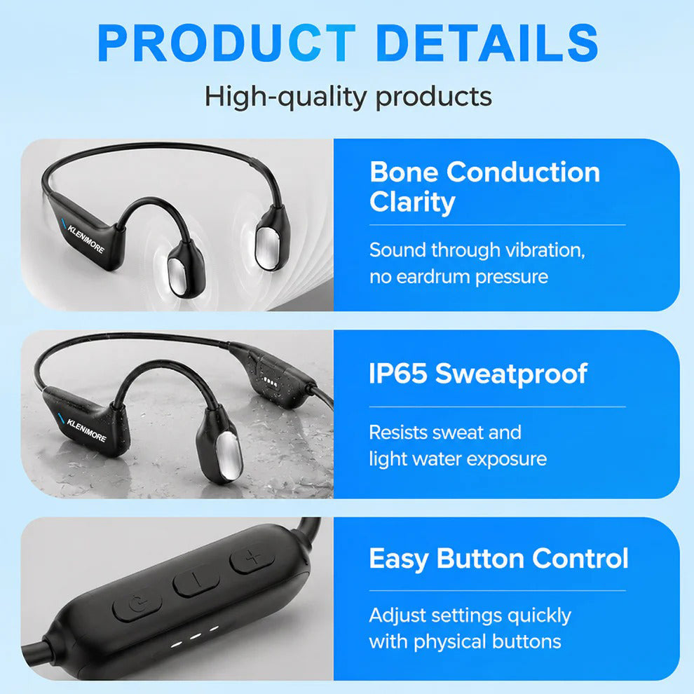 🔥 Final 2 Hours : Only Limited Stock Left🏆KLENIMORE™ Bone Conduction Smart Hearing Headphones （Mayo Clinic Recommended）