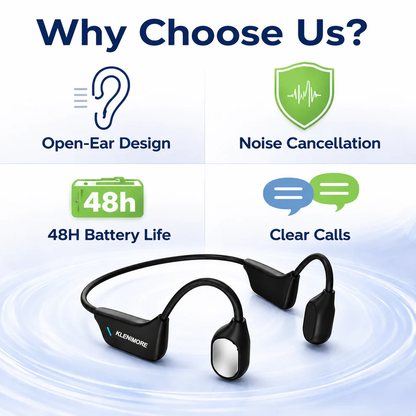 🔥 Final 2 Hours : Only Limited Stock Left🏆KLENIMORE™ Bone Conduction Smart Hearing Headphones （Mayo Clinic Recommended）