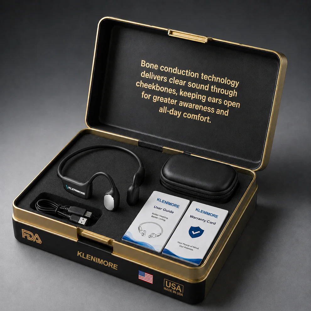 🔥 Final 2 Hours : Only Limited Stock Left🏆KLENIMORE™ Bone Conduction Smart Hearing Headphones （Mayo Clinic Recommended）