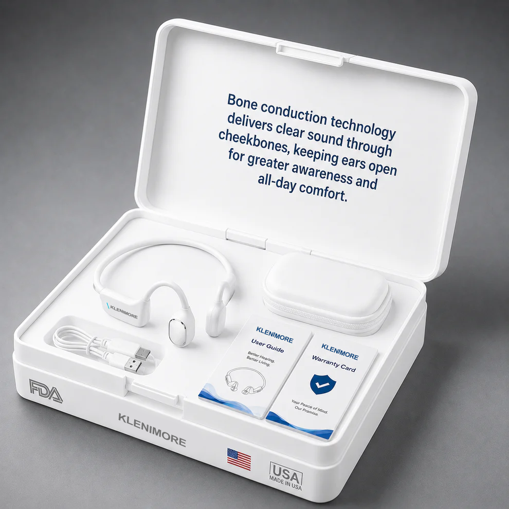 🔥 Final 2 Hours : Only Limited Stock Left🏆KLENIMORE™ Bone Conduction Smart Hearing Headphones （Mayo Clinic Recommended）