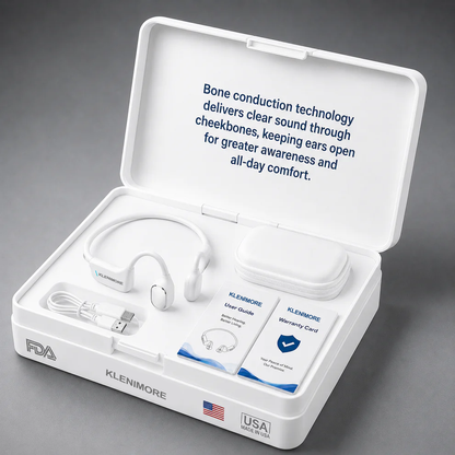 🔥 Final 2 Hours : Only Limited Stock Left🏆KLENIMORE™ Bone Conduction Smart Hearing Headphones （Mayo Clinic Recommended）